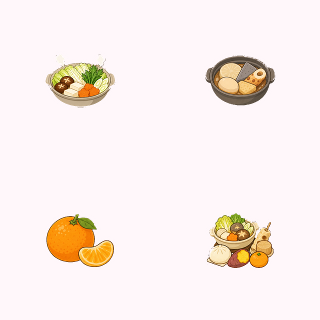 鍋・冬グルメアイコン18個セットの代表画像
