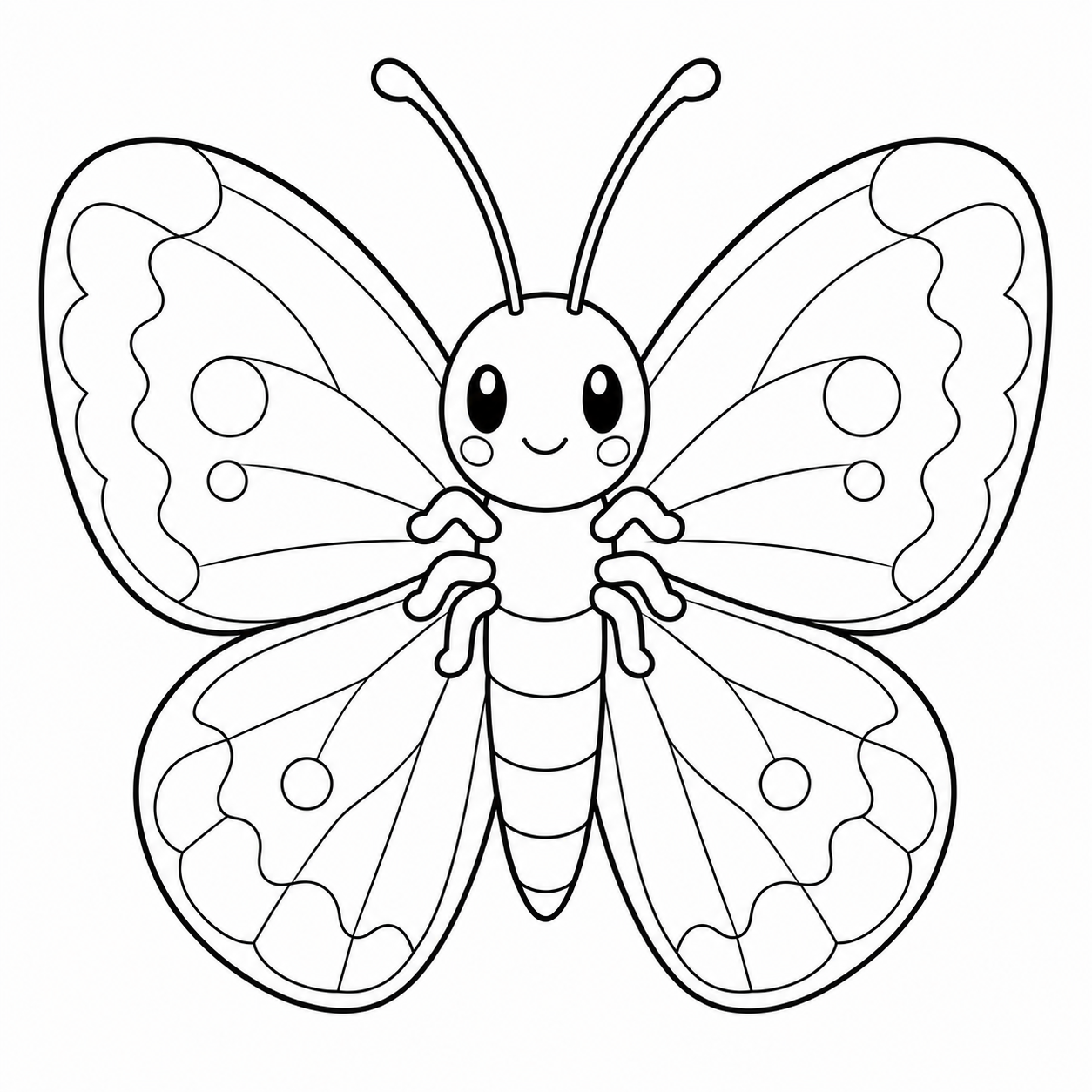ちょうちょのぬりえ用線画