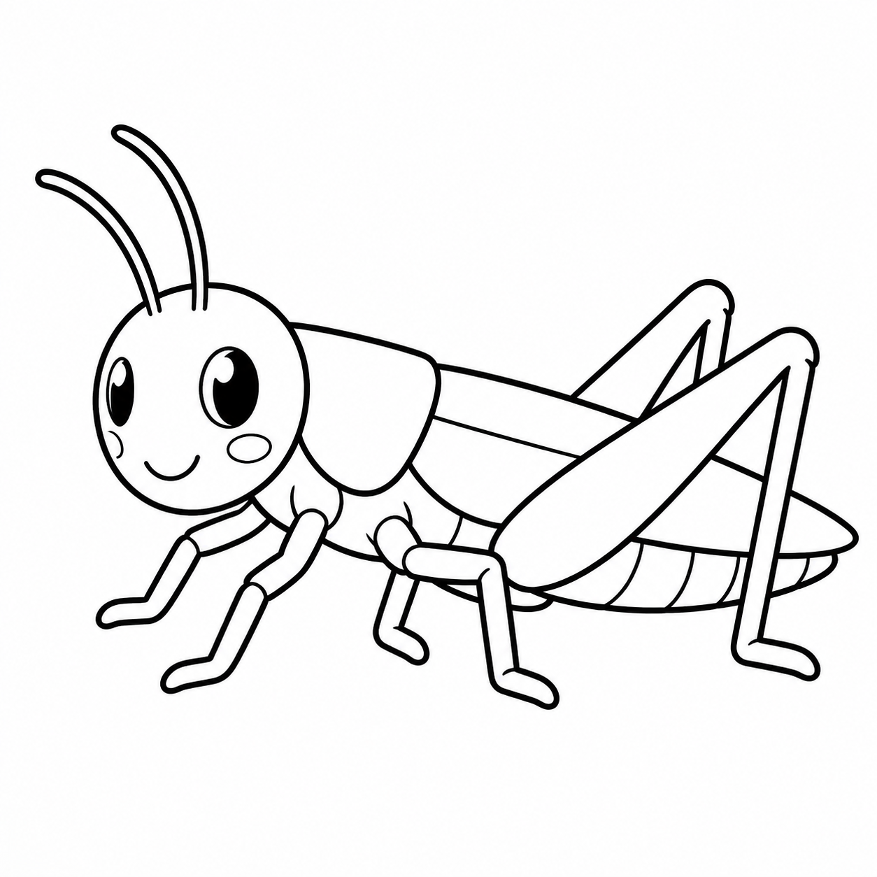 バッタのぬりえ用線画