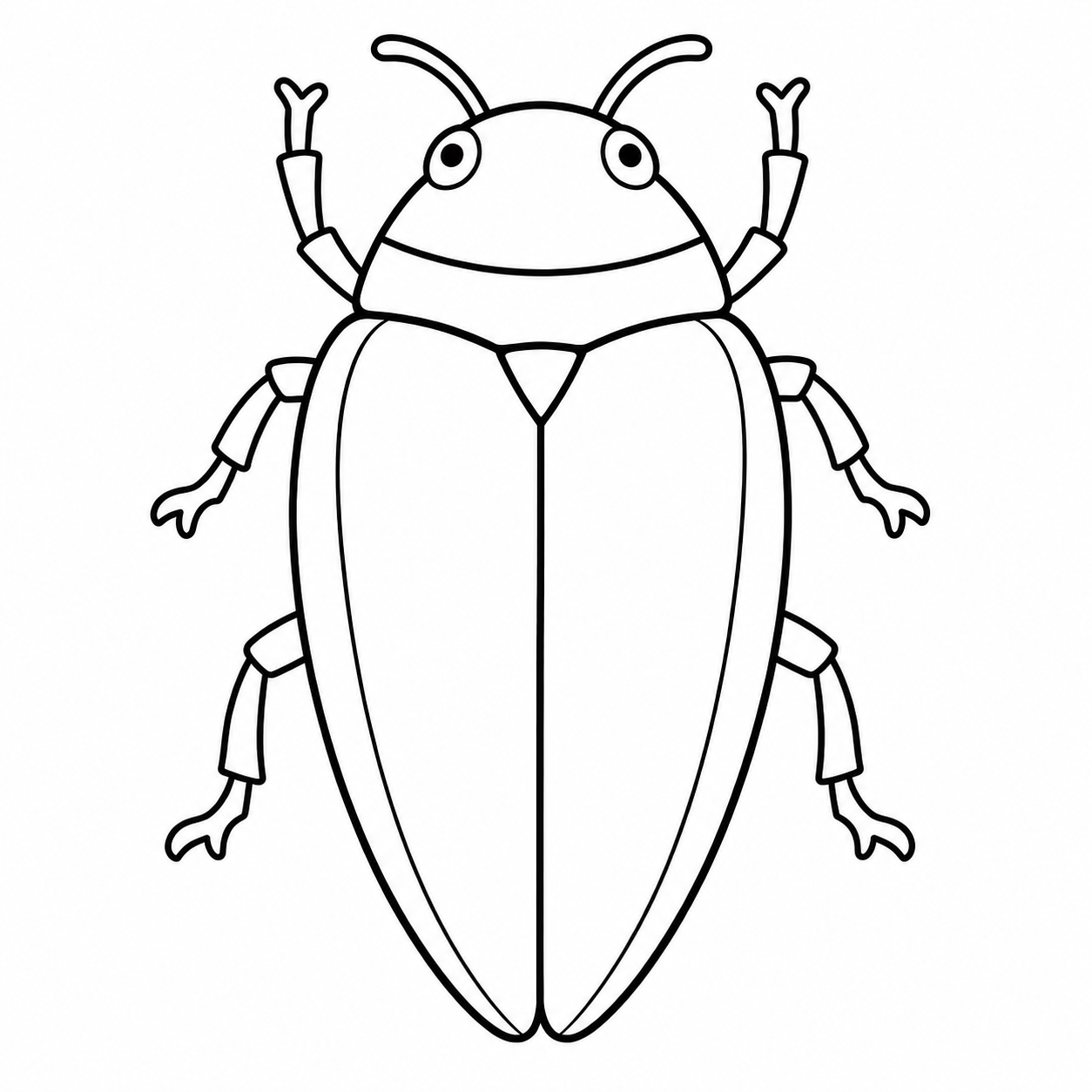 タマムシのぬりえ用線画