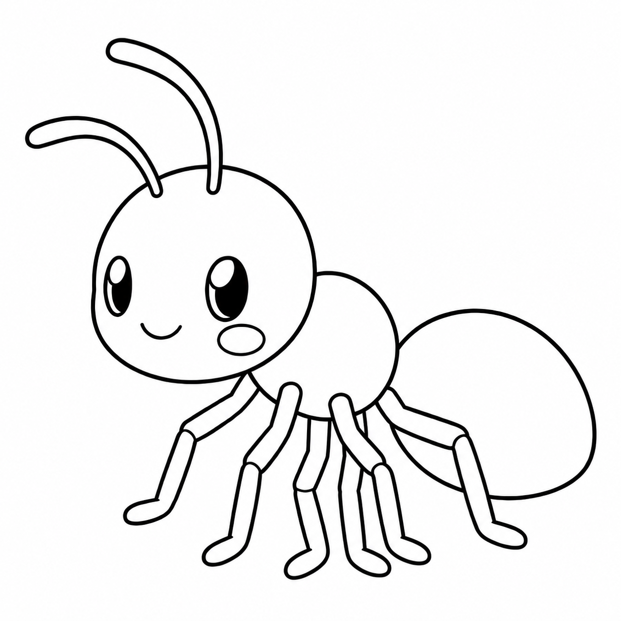 アリのぬりえ用線画