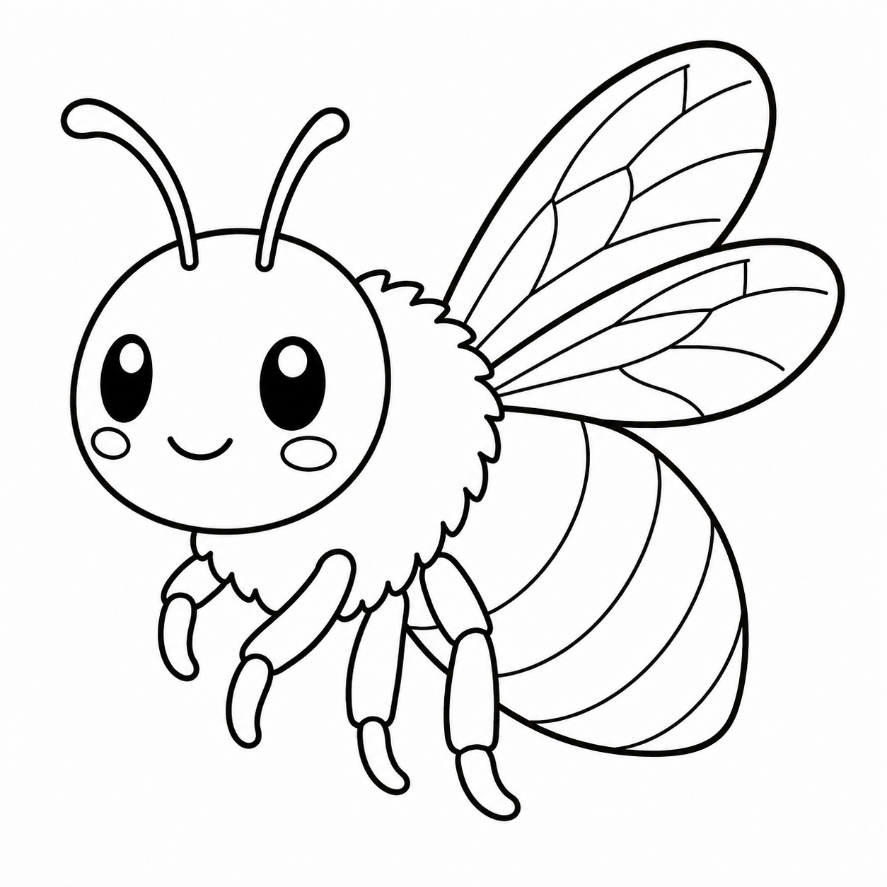 ハチのぬりえ用線画