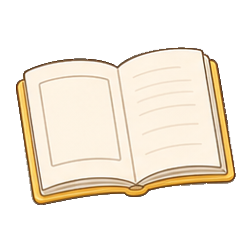 絵の枠と罫線だけがある文字なしの絵日記のアイコン