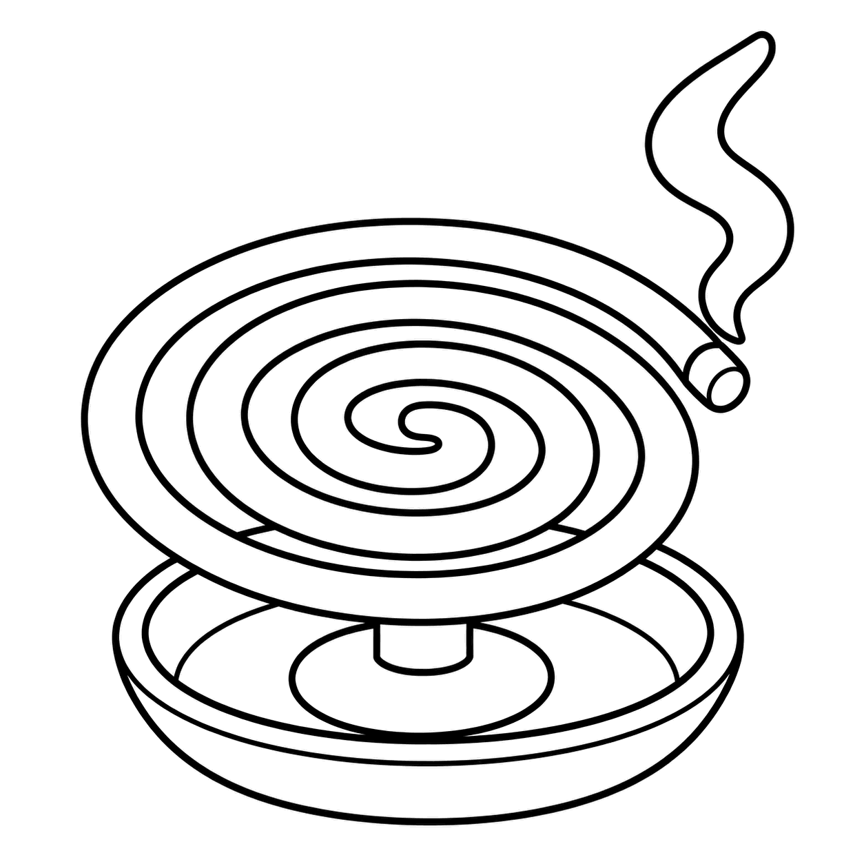 蚊取り線香のぬりえ用線画