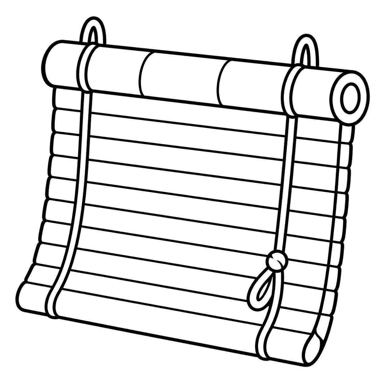 すだれのぬり絵用線画