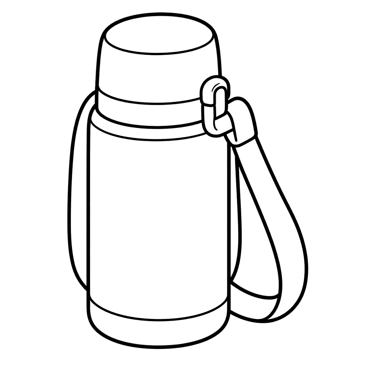 水筒のぬり絵用線画