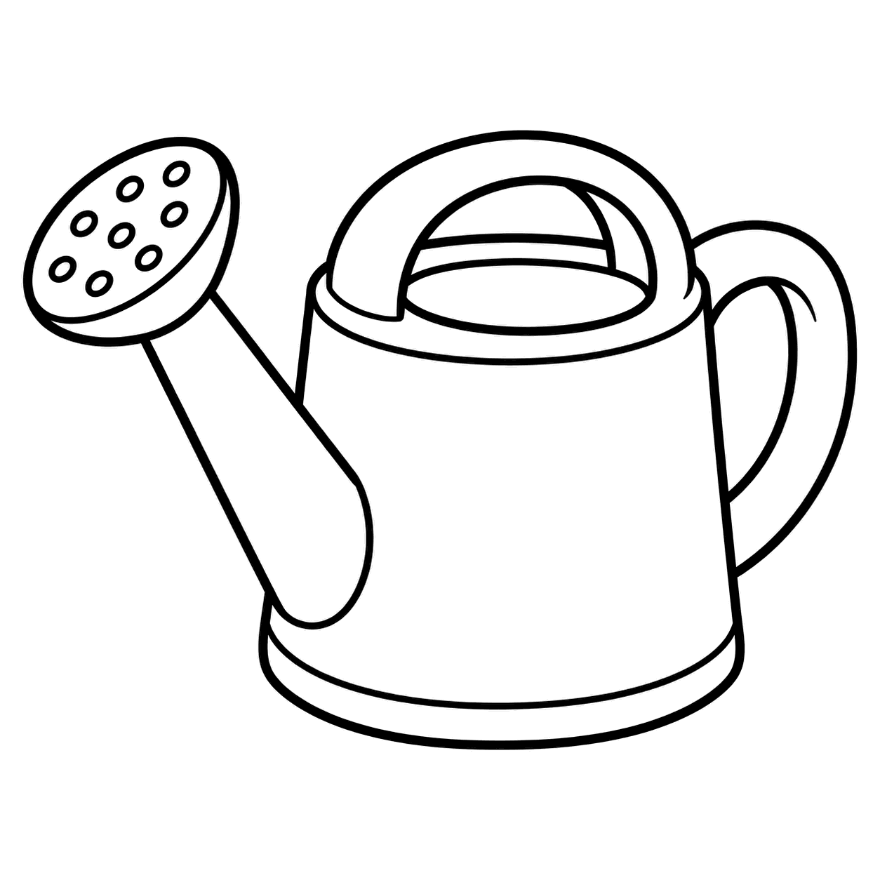 じょうろのぬりえ用線画