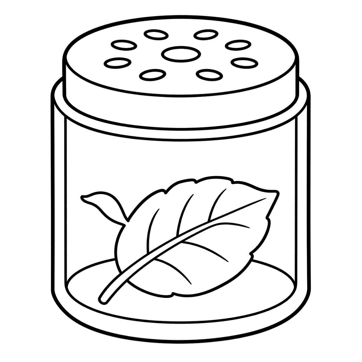 観察びんのぬり絵用線画