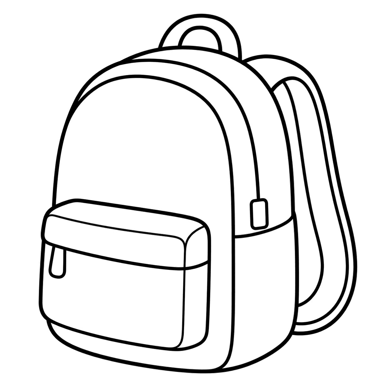 お出かけリュックのぬりえ用線画