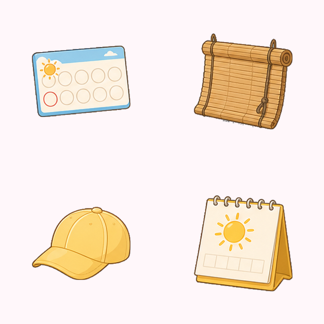 夏休みの生活アイコン24個セットの代表画像