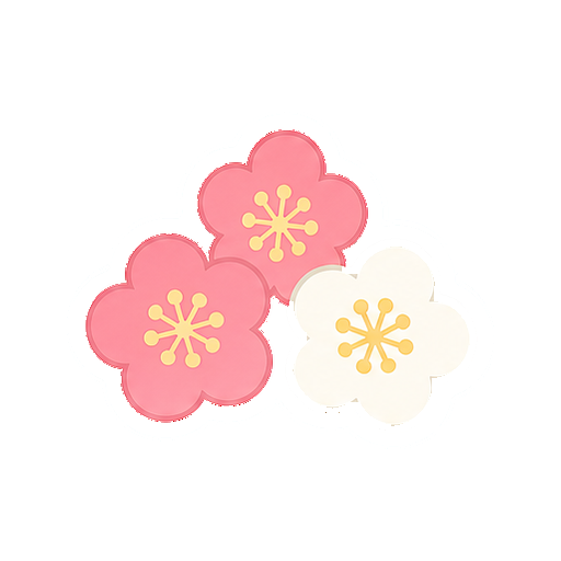 文字や記号がない梅の花アイコン