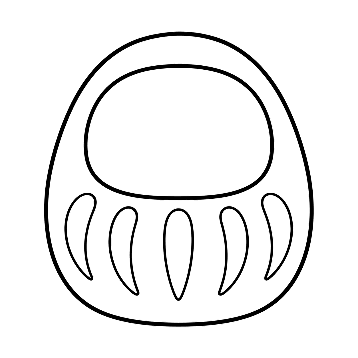 顔なしだるまのぬりえ用線画