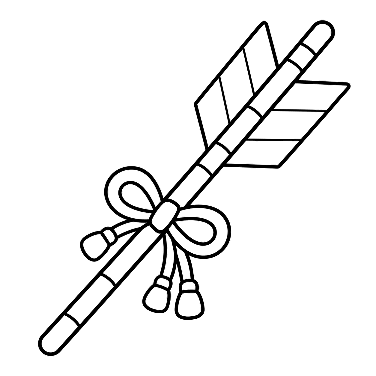 破魔矢のぬりえ用線画