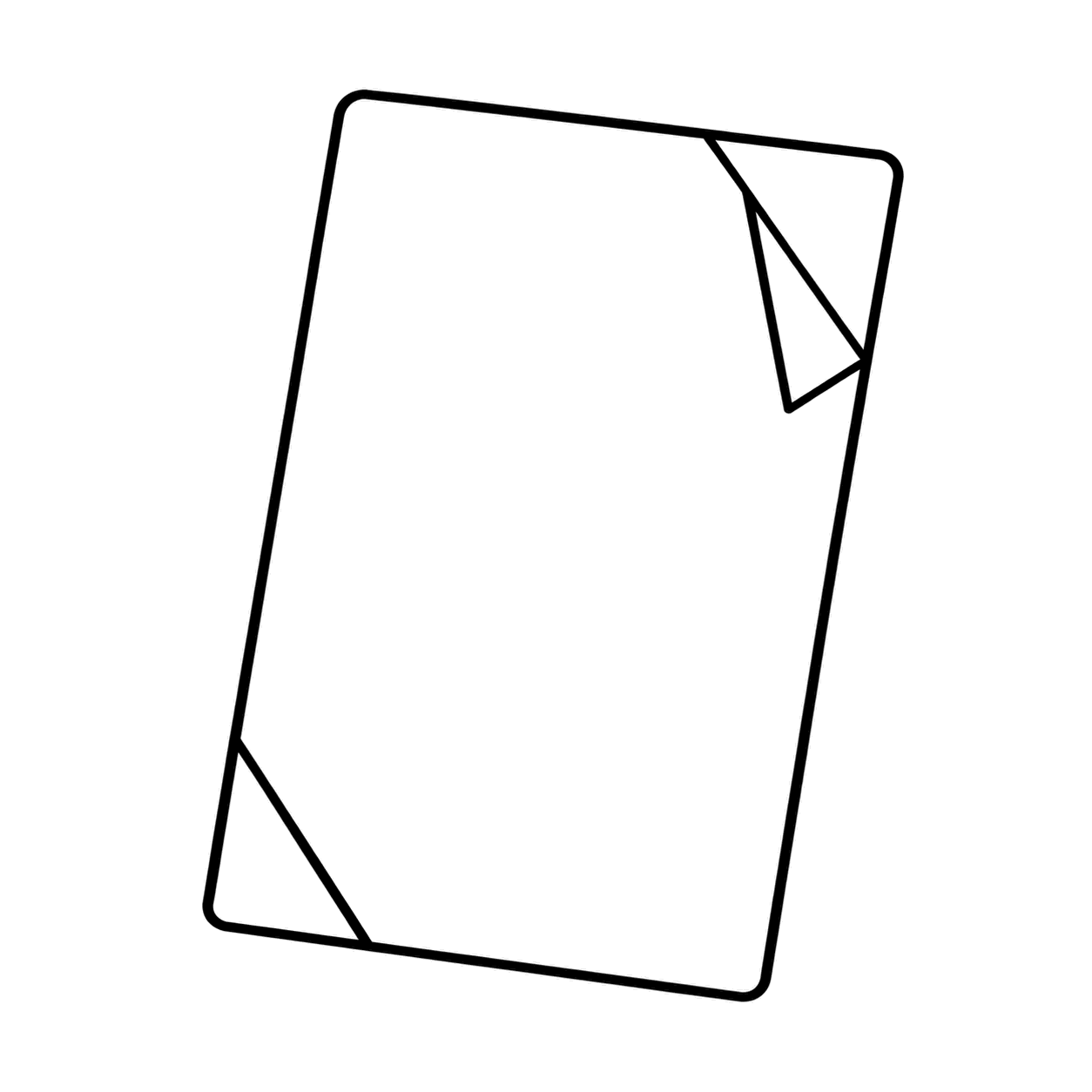 白紙の年賀封筒のぬりえ用線画