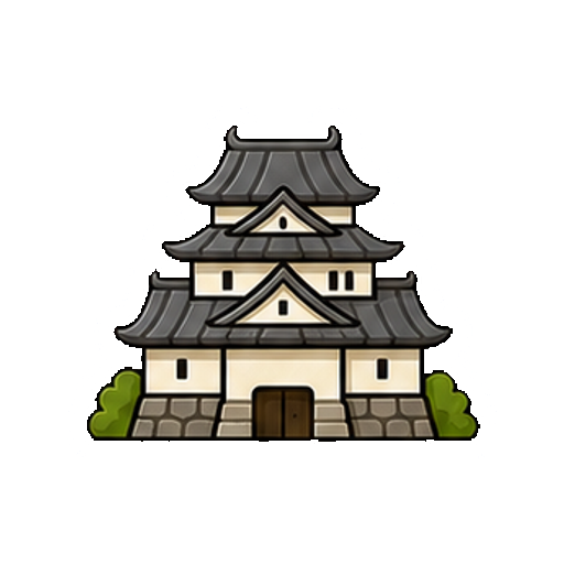 文字やロゴがない城のアイコン