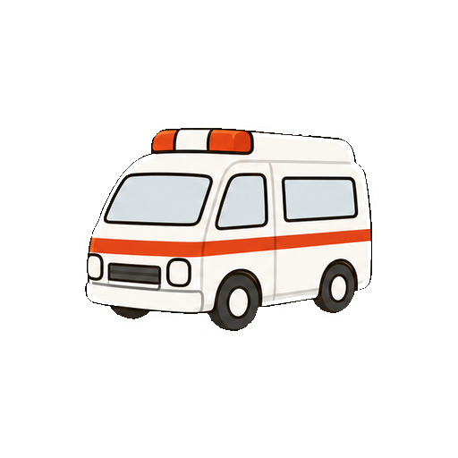 文字や標章がない救急車アイコン