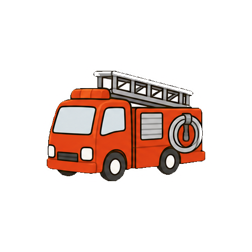 文字や数字がない消防車アイコン