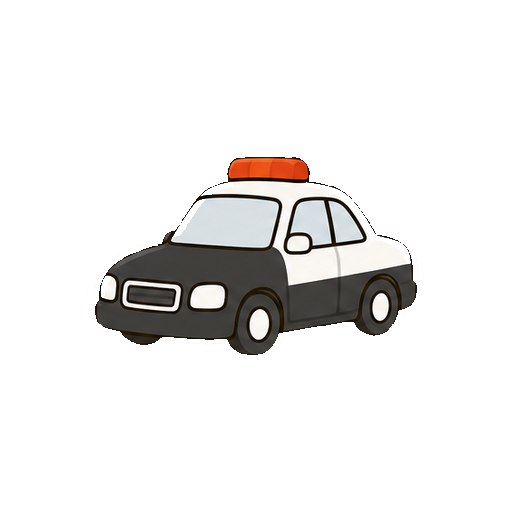 文字や標章がないパトカーアイコン