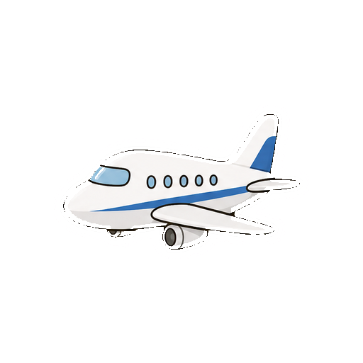 文字やロゴがない飛行機アイコン