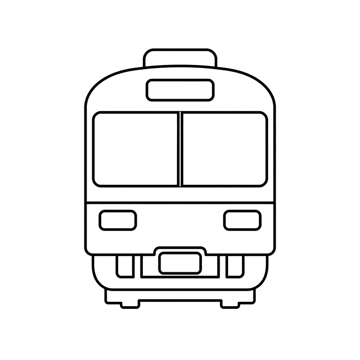 電車のぬりえ用線画