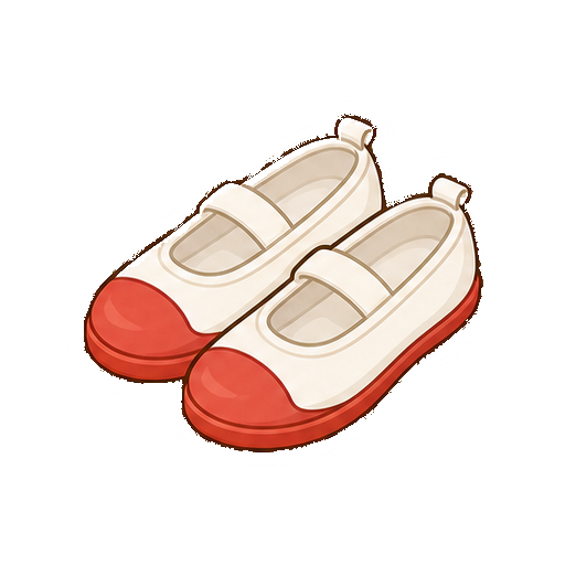 ロゴや文字がない白い上履きのアイコン