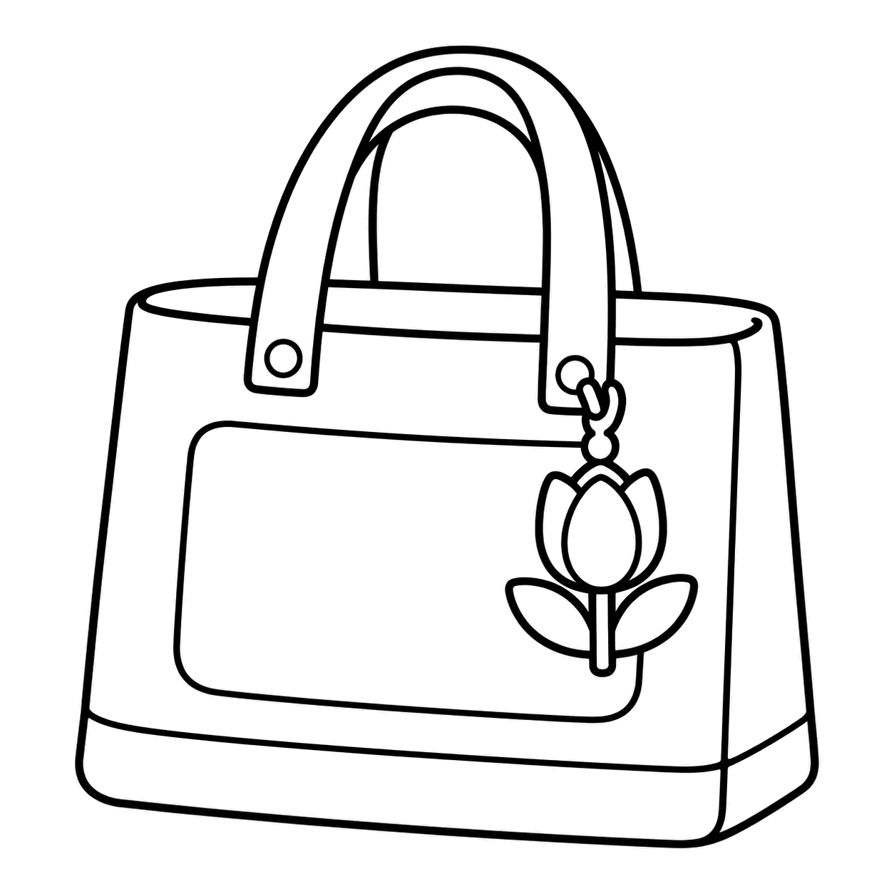 手提げ袋のぬりえ用線画