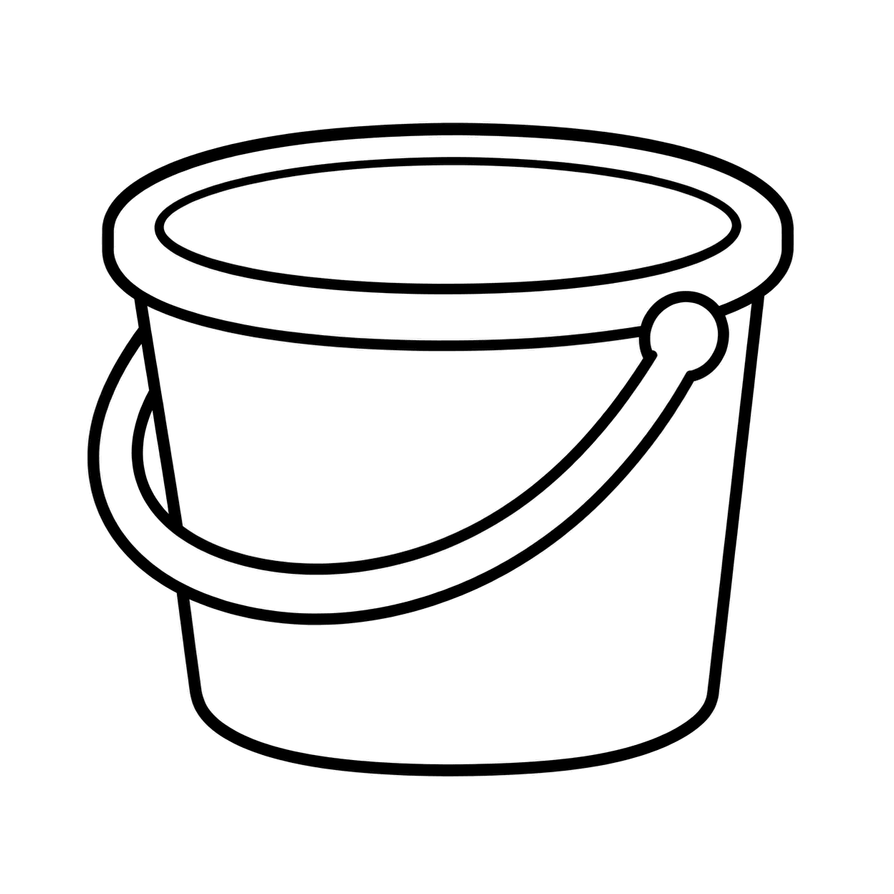 風呂桶のぬりえ用線画