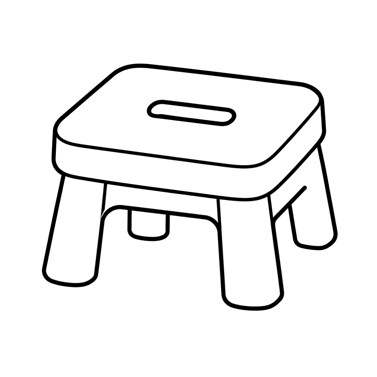 風呂椅子のぬりえ用線画