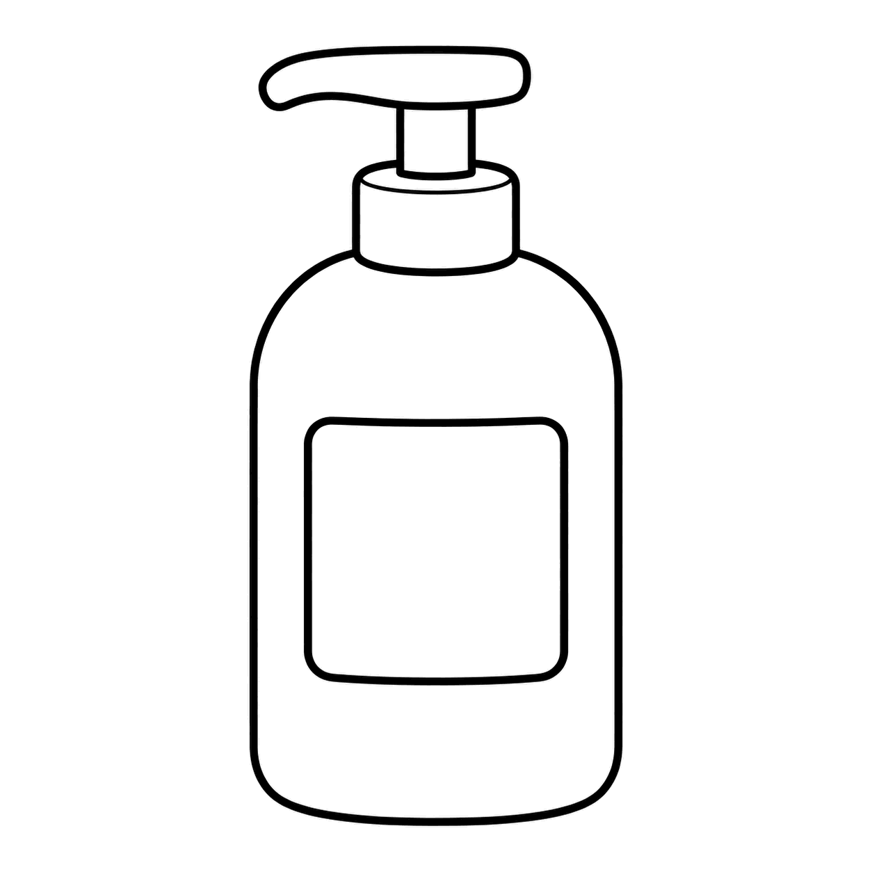 シャンプーのぬりえ用線画