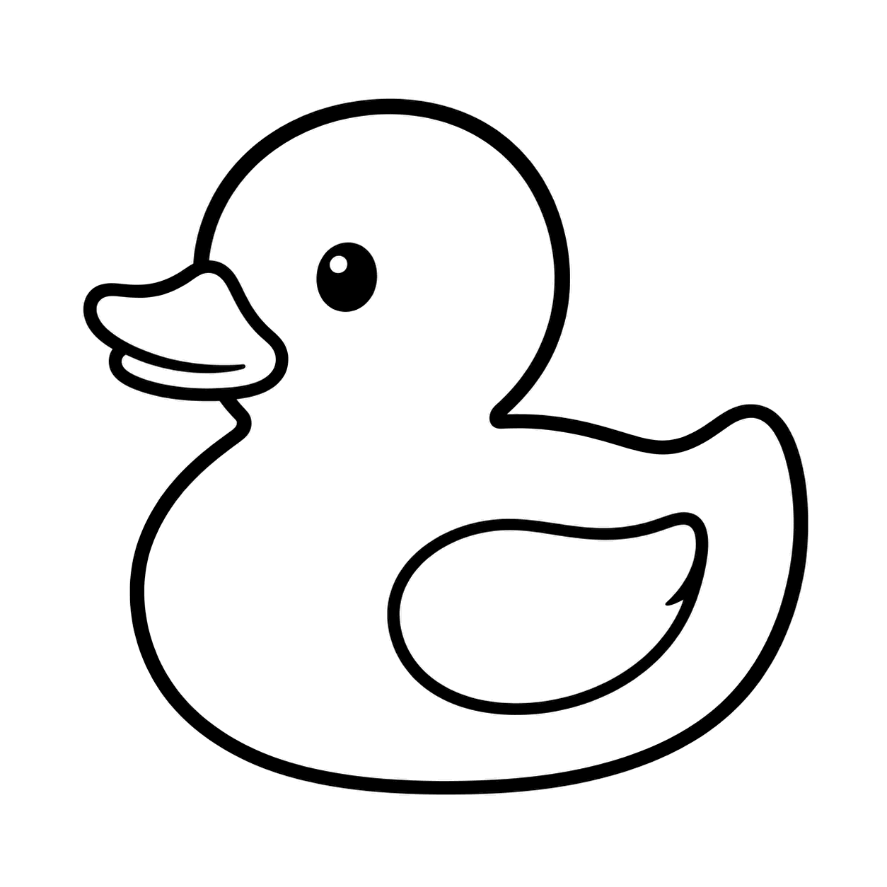 アヒルのおもちゃのぬりえ用線画