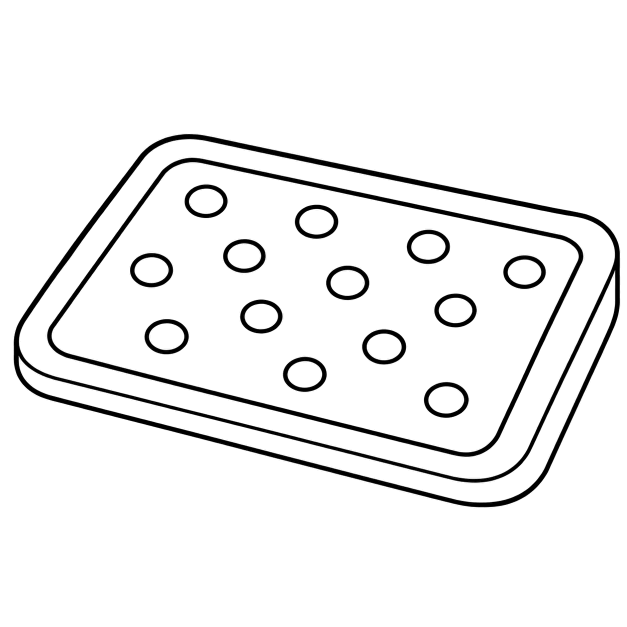 バスマットのぬりえ用線画