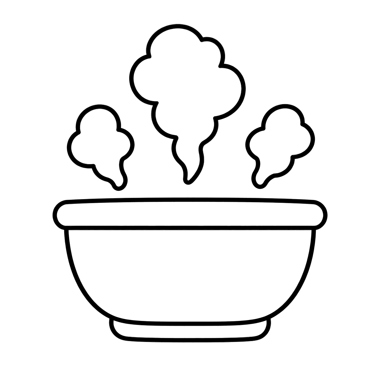 湯気のぬりえ用線画