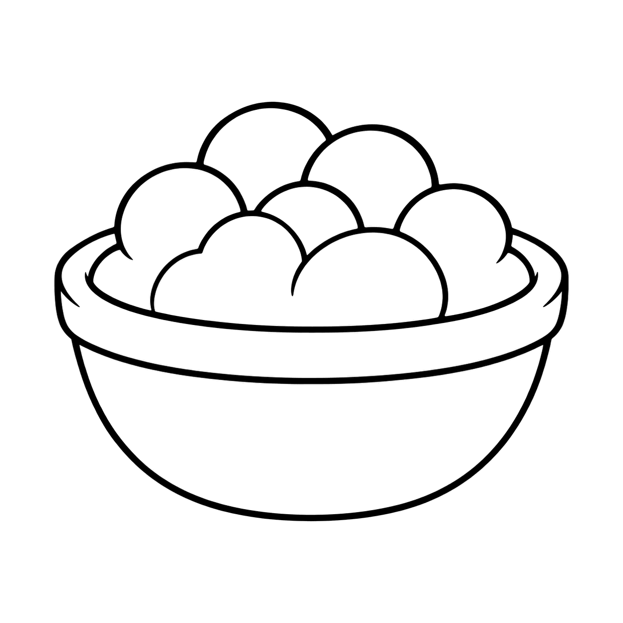 洗面器のぬりえ用線画