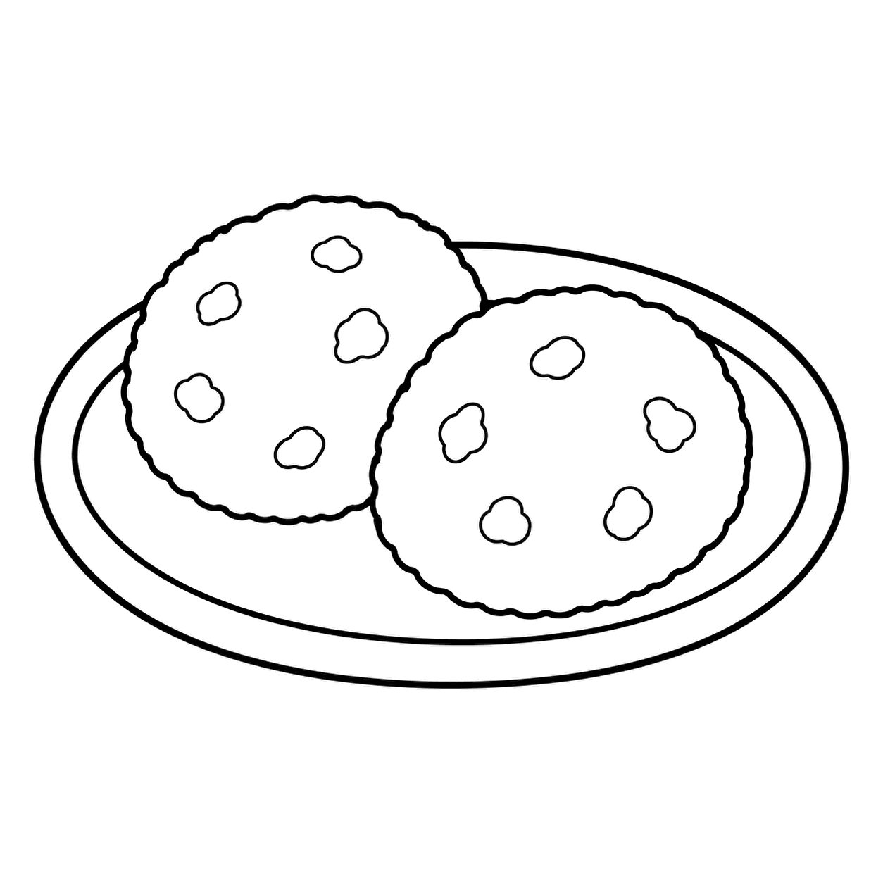 きなこのおはぎのぬりえ用線画