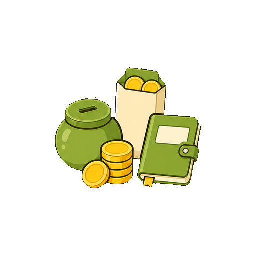 顔や文字がない貯金セットアイコン