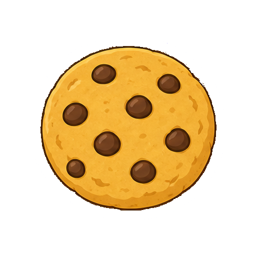 顔や文字がない丸いクッキーアイコン