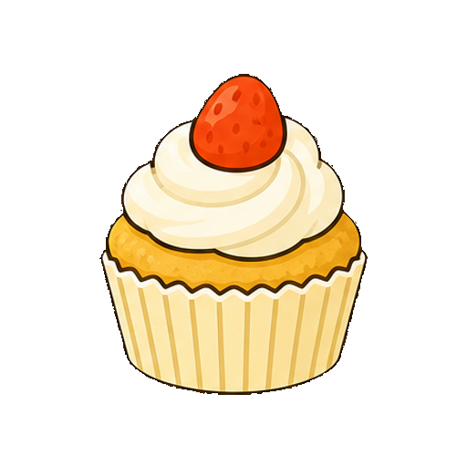 ろうそくや文字がないカップケーキアイコン