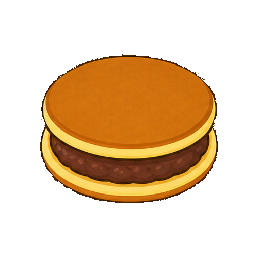 顔や文字がないどら焼きアイコン