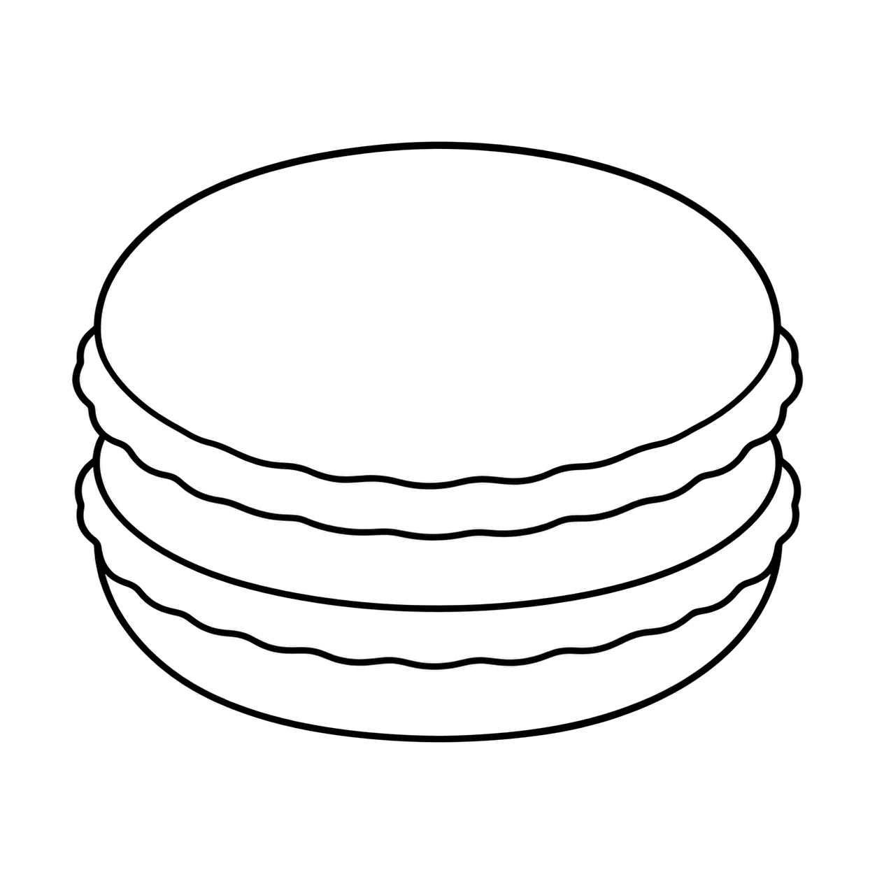 ピスタチオマカロンのぬり絵用線画