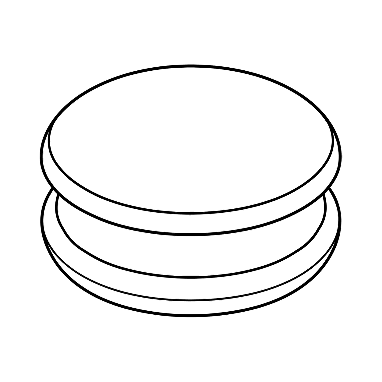 どら焼きのぬりえ用線画
