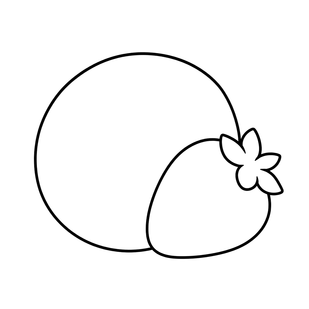 大福のぬりえ用線画