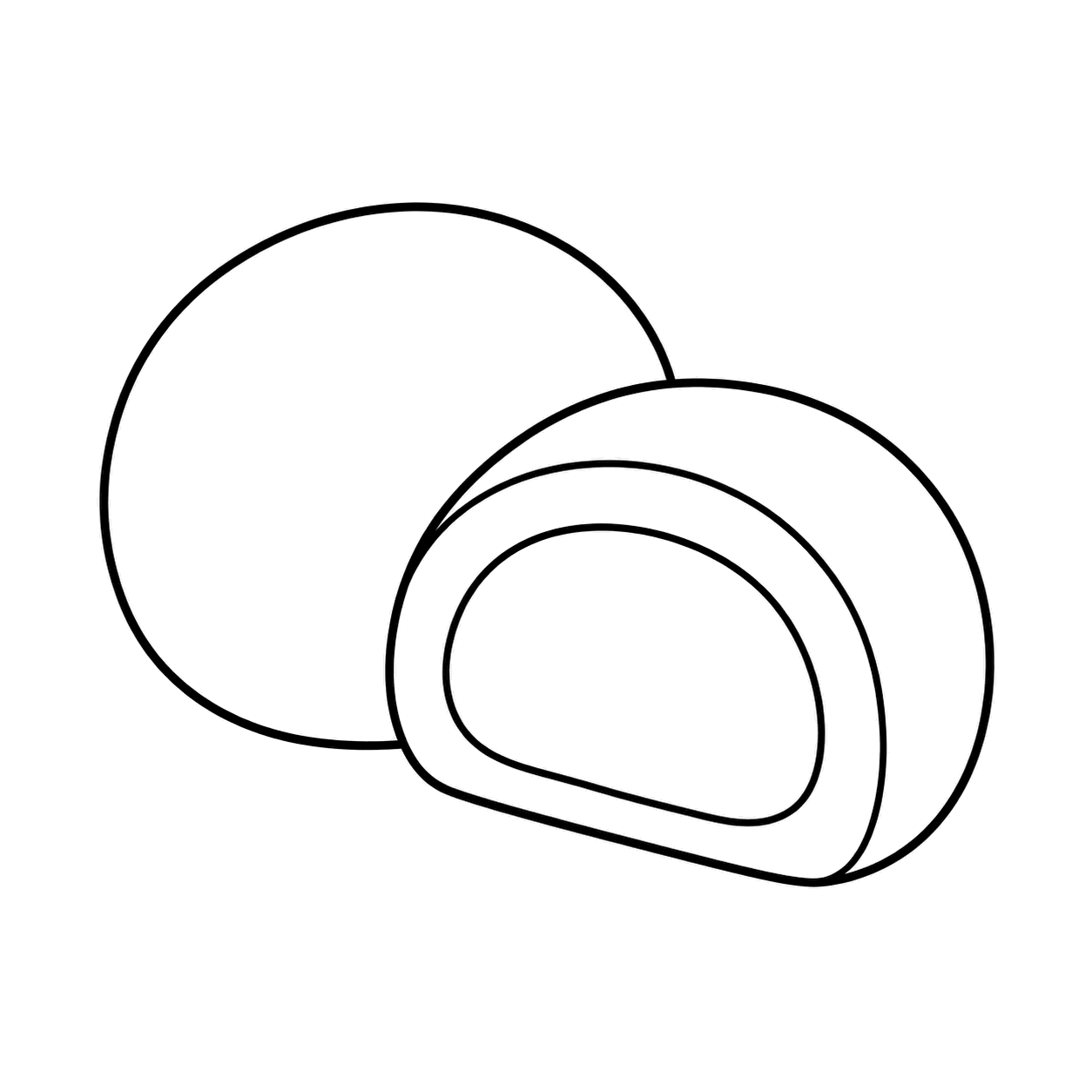 まんじゅうのぬりえ用線画