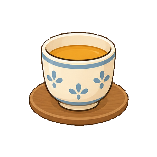文字やロゴがないお茶とお盆アイコン