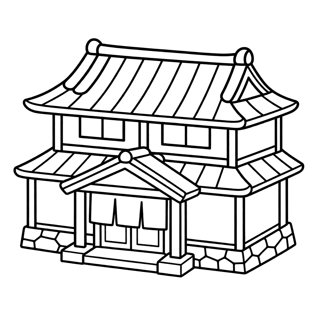 旅館のぬりえ用線画
