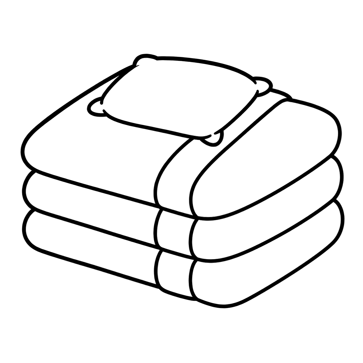 布団のぬりえ用線画