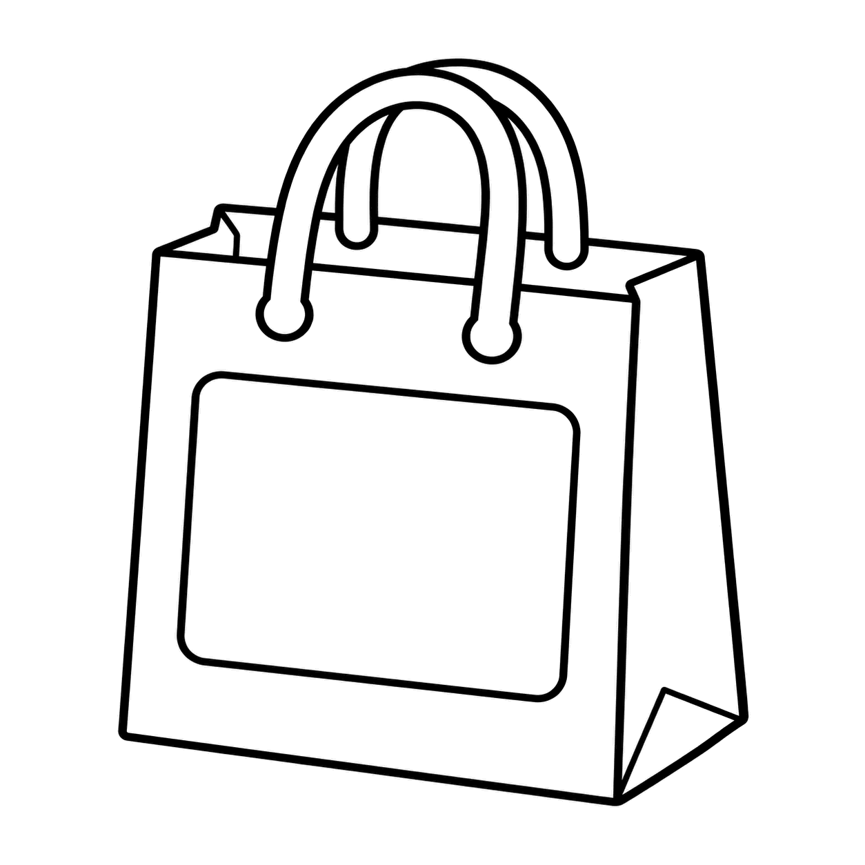 お土産袋のぬりえ用線画