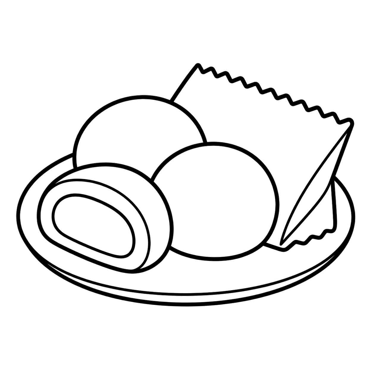 温泉まんじゅうのぬりえ用線画
