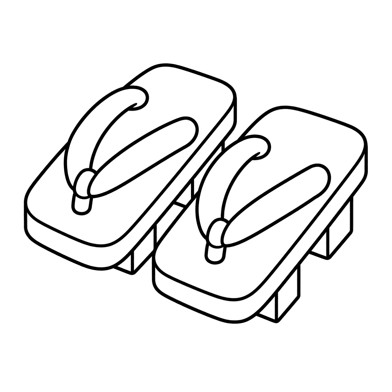 下駄のぬりえ用線画