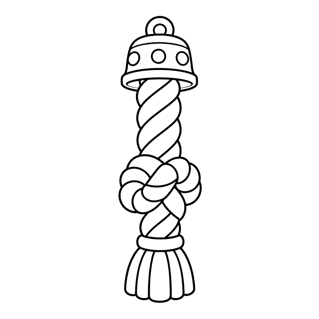 鐘の綱のぬりえ用線画