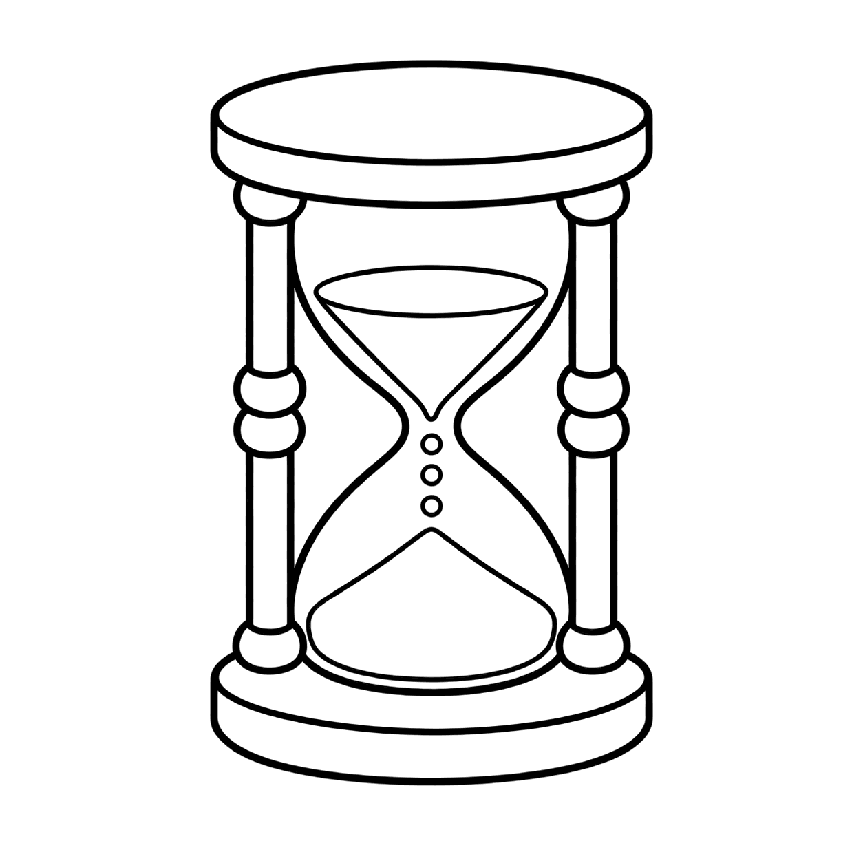 砂時計のぬり絵用線画